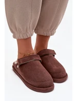 Kapcie Damskie Z Paskiem Ocieplane Futerkiem Czekoladowe Rilena Kapcie Damskie Z Paskiem Ocieplane Futerkiem Czekoladowe Rilena