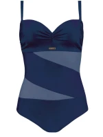 Jednodílné plavky tmavě modré model 20863437 - Self Jednodílné plavky tmavě modré model 20863437 - Self