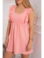 Šaty s volánmi 9082 marhuľová - Kesi Šaty s volánmi 9082 marhuľová - Kesi