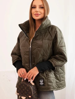 Dámska prešívaná bunda 5705 khaki - Kesi