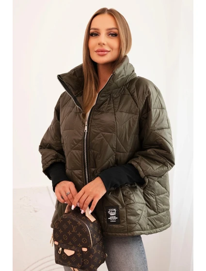 Dámská prošívaná bunda model 21896478 khaki - Kesi