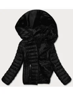 Černá dámská prošívaná bunda s kapucí model 18044793 - S'WEST