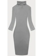 Šedé rebrované šaty s rolákom Rue Paris (5133) Šedé rebrované šaty s rolákom Rue Paris (5133)
