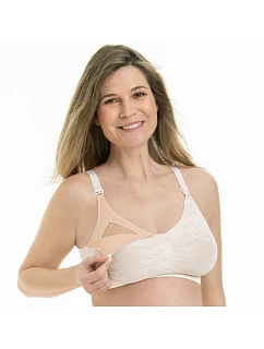Esenciálna čipkovaná dojčiaca braletka s penovou výplňou 5057 crystal - Anita Maternity
