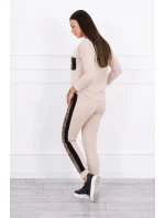 Sada s leopardím potlačou v béžovej farbe