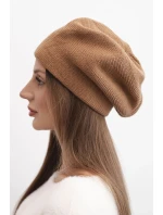 Dámská zimní čepice z vlny s a prodlouženými stranami fialová model 21865192 - K-Fashion