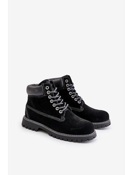 Semišové Zateplené Trekingové Boty Pánské Big Star model 21671475 HIPOLY SYSTEM Černé - Big Star Shoes