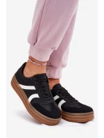 Sneakersy Damskie Na Platformie Czarne Tolianna
