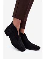 Nízké kotníkové boty s výřezem na zip Ploché podpatky Černé model 22320445 - Boto Nízké kotníkové boty s výřezem na zip Ploché podpatky Černé model 22320445 - Boto