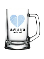 Personalizovaný pohár na pivo – Dve miesta, jedno srdce Personalizovaný pohár na pivo – Dve miesta, jedno srdce