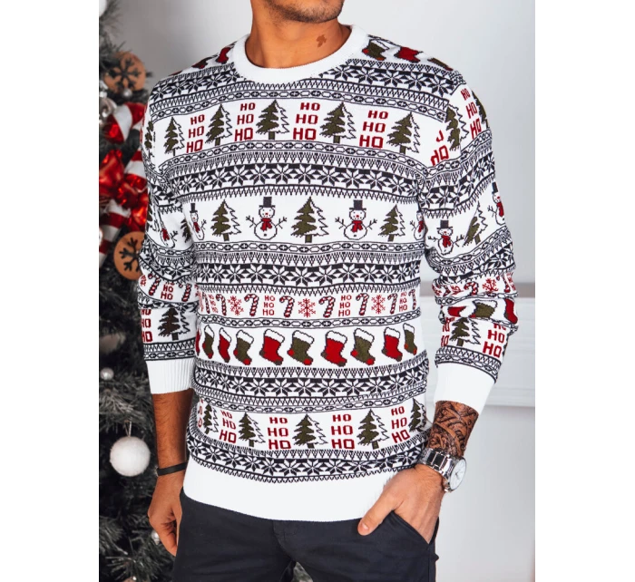 Pánský vánoční svetr bílý Dstreet model 21971839 - FashionStreet Pánský vánoční svetr bílý Dstreet model 21971839 - FashionStreet
