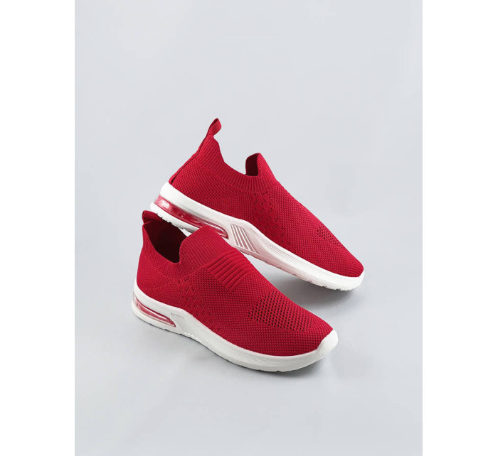 Červené dámske nazúvacie športové topánky (LDH886)