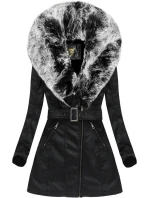 kabát z ekologické kůže s límcem model 21719182 - Libland