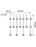 Svetelný záves 120x120 CM 232LED COOL WHITE SNOW BLOWS