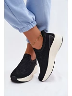 Dámské nazouvací tenisky Materiálové  Černé model 22133445 - Kobbo