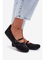 Športové baleríny s remienkom Black Charmy
