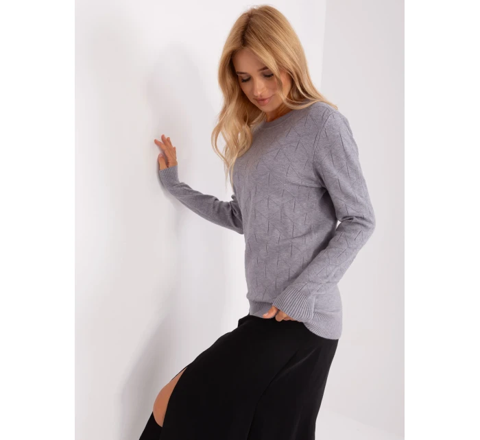 Sweter AT SW model 18900737 szary - FPrice Sweter AT SW model 18900737 szary - FPrice