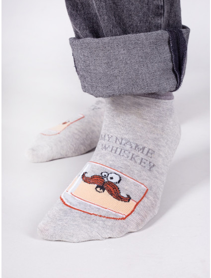 Yoclub Bavlnené ponožky Vzory Farby SKS-0086F-C200 Grey