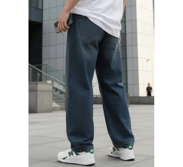 Pánske baggy džínsy navy blue FashionStreet UX4480