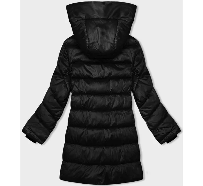 Černá dámská zimní bunda s asymetrickým zipem model 21246633 - S'WEST