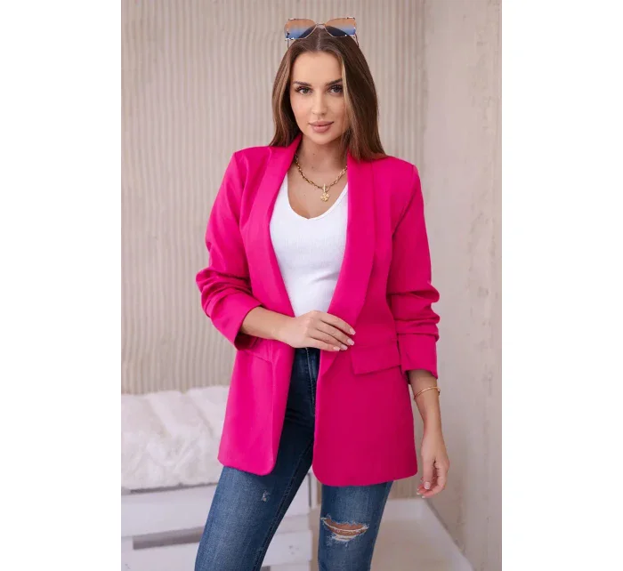 Bunda s chlopňou elegantná fuchsiová