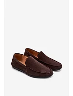Pánské mokasiny z přírodního semiše Big Star model 22064020 Čokoládové - Big Star Shoes