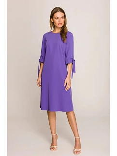 Šaty áčkového strihu S393 fialové - Stylove