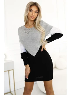 dámské šaty s ažurovým výstřihem model 22077552 - numoco basic