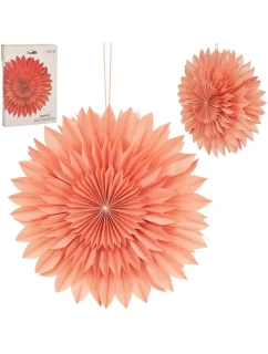 DEKORATÍVNA ZÁVESNÁ PAPIEROVÁ HVIEZDA 3D 50CM RUŽOVÁ