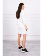 Šaty s 3D grafikou Bird ecru