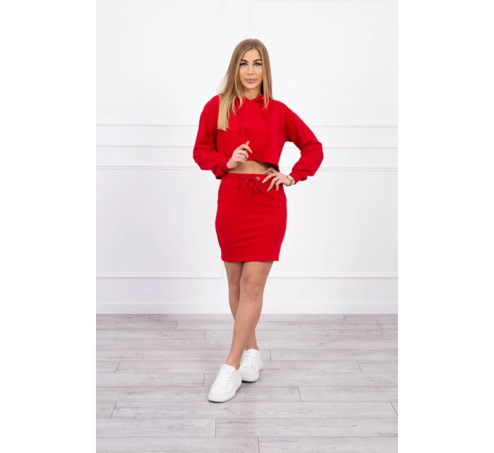 Souprava halenky a sukně červená Souprava halenky a sukně červená