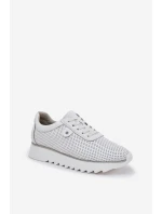 Kožené Sportovní Boty Na Platformě S D&A Bílé model 21686182 - S.Barski