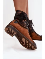 Dámske kožené čižmy Maciejka - camel, nízky podpätok Dámske kožené čižmy Maciejka - camel, nízky podpätok