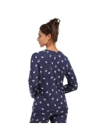 Dámske pyžamo 21232-438-2 tm. modré so vzorom - Rebelle