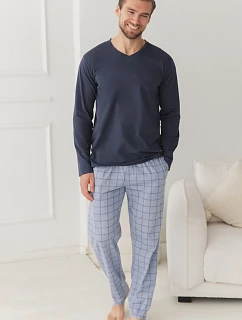 3670 Pánské dlouhé pyžamo DORIAN 5XL–6XL