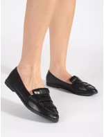 Trendy mokasíny dámské černé bez podpatku Trendy mokasíny dámské černé bez podpatku