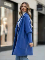 Dámsky kabát z alpaky RITA II modrý FashionStreet NY0627