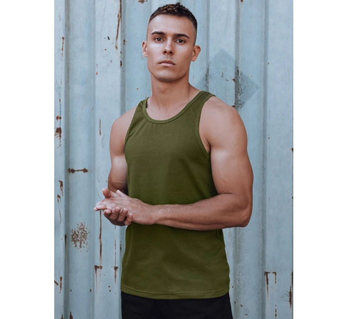 Pánské zelené tričko bez rukávů Dstreet model 21979526 - FashionStreet