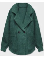 Tmavozelený krátky prehoz cez oblečenie typu alpaka (CJ65)