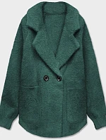 Krátky tmavozelený prehoz z alpaky (CJ65)