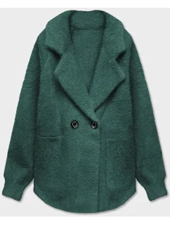 Tmavozelený krátky prehoz cez oblečenie typu alpaka (CJ65)