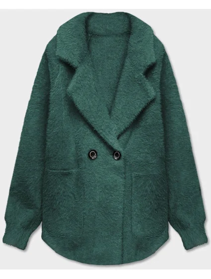 Tmavozelený krátky prehoz cez oblečenie typu alpaka (CJ65)