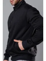 Čierna pánska mikina so stojačikom (68B2002-3)