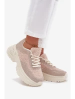 Sneakersy Damskie Z Cyrkoniami I Futerkiem Typu Baranek Jasnobeżowe Zarika Sneakersy Damskie Z Cyrkoniami I Futerkiem Typu Baranek Jasnobeżowe Zarika