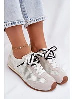 Kožené semišové dámské tenisky Big Star TT274555 Bílé