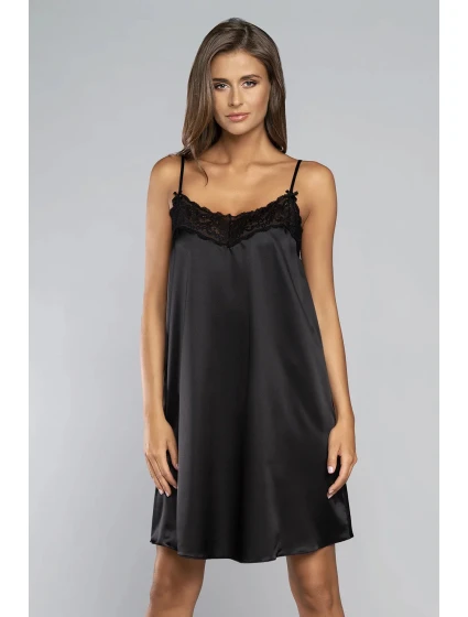 Dámská noční košilka krátká model 21410278 Černá - Italian Fashion