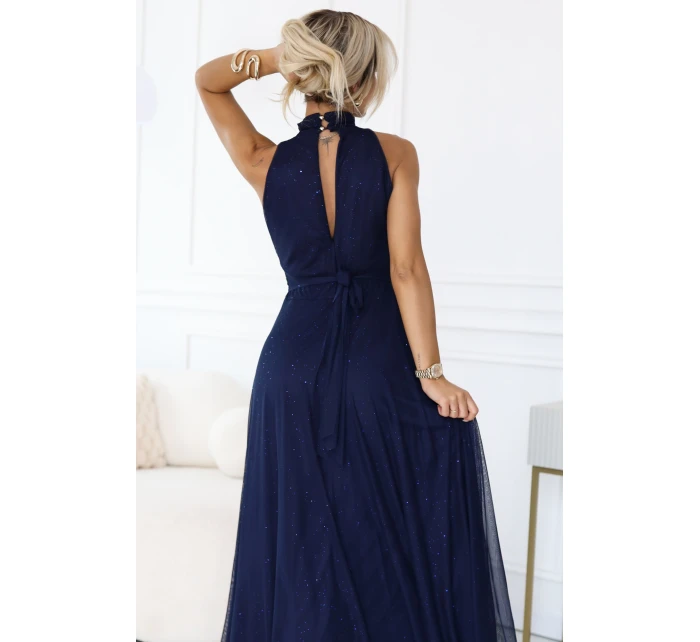dlouhé šaty s  a střihem námořnická modř model 21418735 - numoco basic