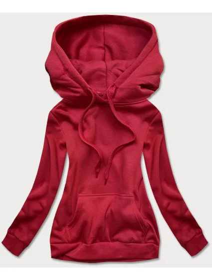 Červená dámska tepláková mikina (W02-35)