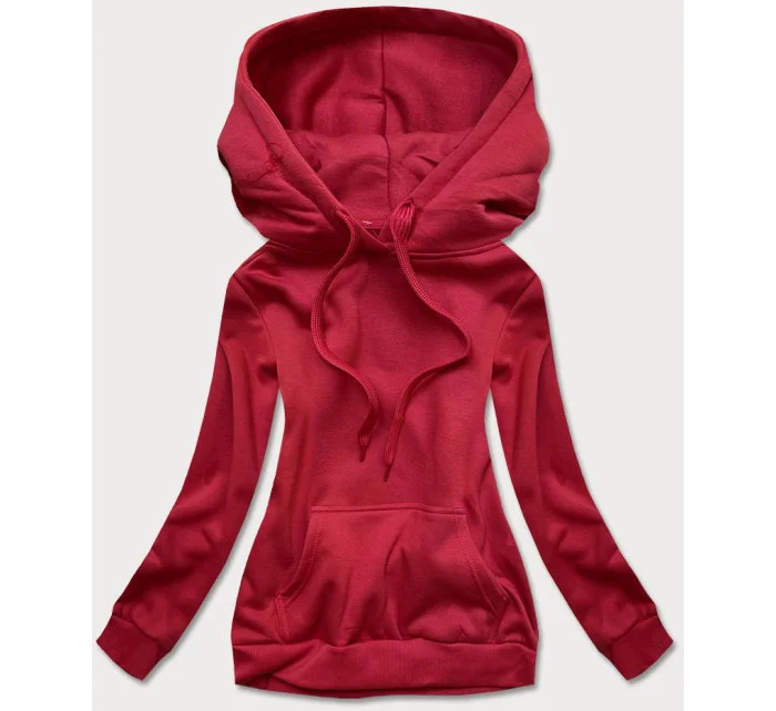 Červená dámska tepláková mikina (W02-35)