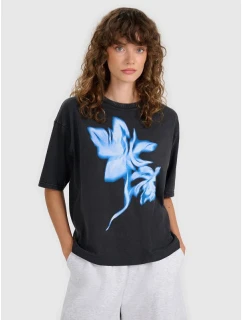 Dámske tričko oversize s potlačou 4F 4FRSS25TTSHF2747-20S